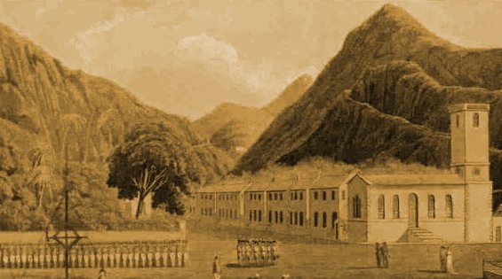 Le camp militaire � Jamestown