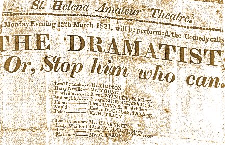 Théâtre à Sainte-Hélène - mars 1821